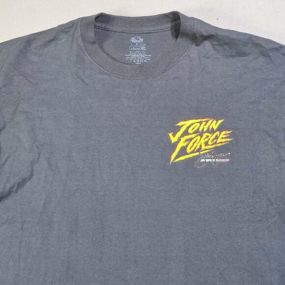 John Force Racing T-shirt men's size XL black double side decorated graphic - Picture 4 of 8